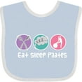 thumbnail image 3 of Inktastic Eat Sleep Pilates Girls Baby Bib, 3 of 4