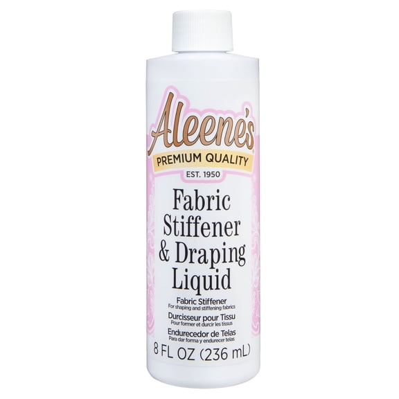 Aleene’s Fabric Stiffener & Draping Liquid, 8 fl. Oz. – Quick-Dry Fabric Shaper for Crafts, Costumes & DIY Projects, Dries Clear
