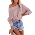 thumbnail image 3 of Buigttklop Sweaters for Women 2020 and Winter New Women'S Solid Sweater Casual Blouse Tops Pink, 3 of 6