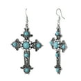thumbnail image 5 of Jessica Simpson Women's Faux Turquoise Cross Earrings, 5 of 5