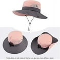 thumbnail image 2 of Women's Ponytail Safari Sun Hat,Wide Brim UV Protection Outdoor Bucket Hat,Foldable Beach Summer Fishing Hat, 2 of 6