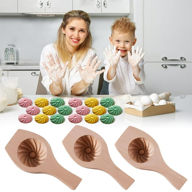 Moldes para Helado, Molde de Madera para Pasteles Hecho a Mano, Molde Antiadherente con Diseño de Flores para Hornear Magdalenas, Pasteles, Chocolate y Jabón, Versátiles y Reutilizables, Moldes de Si
