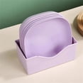 thumbnail image 1 of 10Pcs Multi-function Spit Bone Dish Household Food Grade Plastic Spit Bone Dish Round Square Set Dining Table Garbage Plate Color 5, 1 of 6