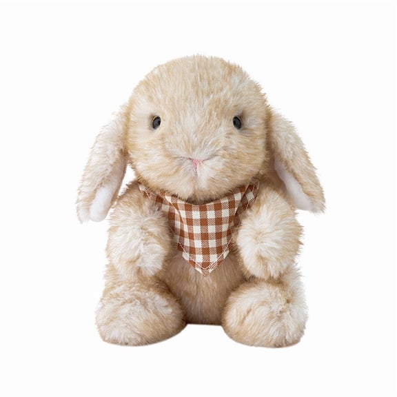 Gqtwoy Easter Bunny Plushie with Long Ears, Sitting Stuffed Animals, Soft Floppy Ear Toy, Easter Decorations, Spring Home Decor, Cute Gift for Celebrations, Adorable Rabbit Decor