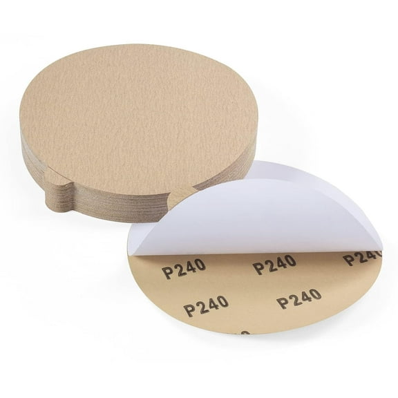 S SATC 50 Pack 6 Inch 240 Grit Sanding Discs for Smooth Finishing