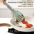 thumbnail image 4 of 3PCS Pinzas de Cocina de Acero Inoxidable, 23cm Pinzas Barbacoa con Puntas de Silicona, Pinzas Antiadherentes para Cocina, Hornear, Barbacoa, Alta Resistencia al Calor, Verde, 4 of 5