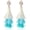 Blue Ombre, variant on Boho Statement Tassel Clip On Drop Earrings - Feather, Non-Piercing, Dangling Fringe Earrings for Women - Vacation, Beach, Bride, Bachelorette, Costume, Prom Jewelry