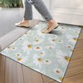 thumbnail image 4 of Daisy Flower Crystal Velvet No Slip Floor Mat, Entryway Doormat Durable Low-Profile Mat Home Decor, Welcome Mats Washable Kitchen Bathroom Laundry Bedroom Living Room Door Mats 30x17in, 4 of 7