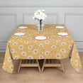 thumbnail image 3 of Yellow Daisy Flower Retro Pattern Square Tablecloth,Waterproof Square Table Cover,Wipeable Spillproof Washable Table Cover for Home Kitchen Party Decor 52"x52"(132x132cm), 3 of 6