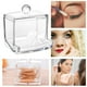 thumbnail image 2 of Porta hisopos acrílico Portátil Transparente Almohadilla de maquillaje Recipiente para cosméticos Organizador de joyas, 2 of 8
