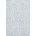 thumbnail image 6 of HomeRoots 669650 5 x 8 ft. Sky Blue & Ivory Floral Transitional Washable Machine Made Rectangle Area Rug with UV Protection, 6 of 9