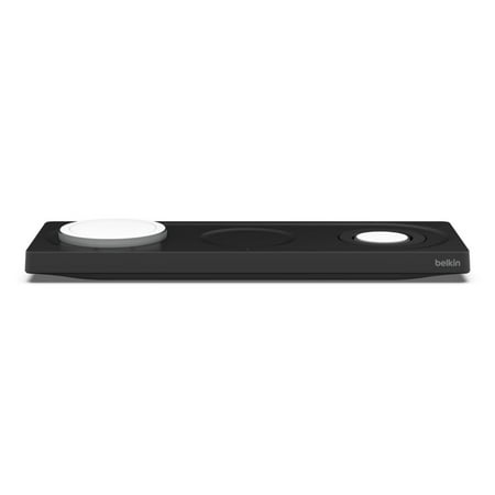 Belkin - Boost Charge Pro 3-in-1 Wireless Charging Pad with MagSafe for iPhone 14/13/12 Series Devices - Black