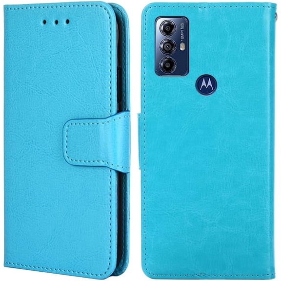 for Motorola Moto G Play 2023 Wallet Case, Premium Leather Case Cover [Card Slots] [Kickstand] Flip Case for Moto G Play (Light Blue)