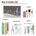 thumbnail image 4 of Zufioo Piano Keys With Musical Notes Print DuPont Paper Portable Toiletry Bag, 8.9x6.5 inch Zippered Hand-held Paper Cosmetic Bag Storage Tool Kit, 4 of 7