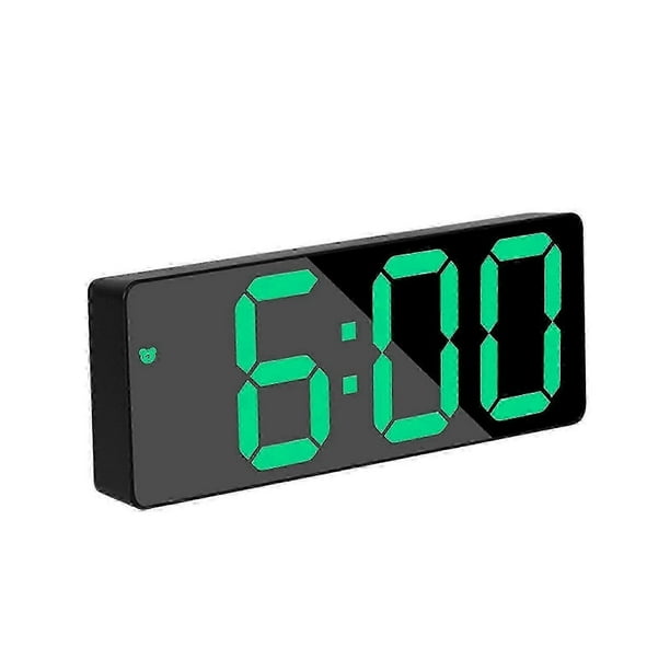 Led Electronic Alarm Clock With Dual Power Supply And Voice Control - Simple Style Clock With Date, Time, Temperature And Snooze Function