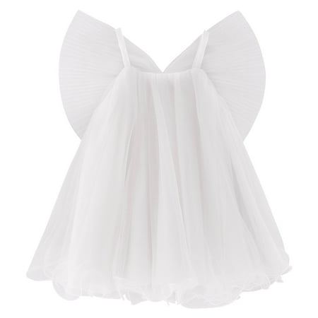 

Pedort Girls Dresses Flower Girl Bowknot Tutu Dress for Kids Baby Princess Wedding Bridesmaid Birthday Party Pageant Baptism Dresses White 90
