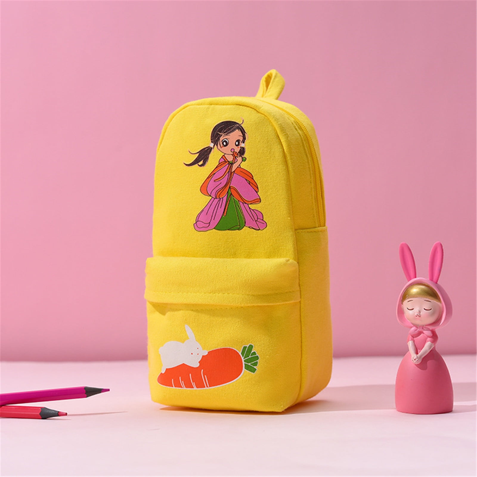 Drppepioner Sac de Papeterie Portable Mignon pour Étudiant Papeterie Multifonctionnelle