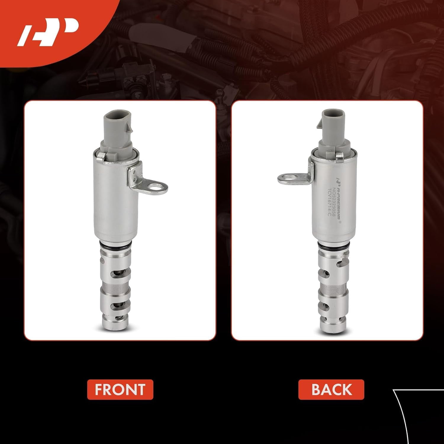 A-Premium Intake Right Engine Variable Valve Timing (VVT) Solenoid Compatible with Kia Sorento 2011, Sedona 2011-2012 & Hyundai Santa Fe 2010-2011, Genesis Coupe 2011, Genesis 2011, Azera 2012