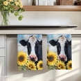 thumbnail image 7 of Cow Sunflowers Kitchen Towels Set of 4, Farmhouse Animal Blue Sky Wooden Grain Absorbent Dish Towels for Kitchen, Microfiber Hand Towel, Quick Drying Tea Towel for Cleaning Decorative Dishcloths, 7 of 7
