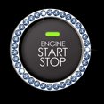 thumbnail image 1 of Blue Bling Crystal Rhinestone Car Engine Ignition Button Ring, Emblem Sticker, Girly Car Interior Accessory Decoration for Push to Start Button Cover, AC Control Knob,Car Shift Cover…, 1 of 6