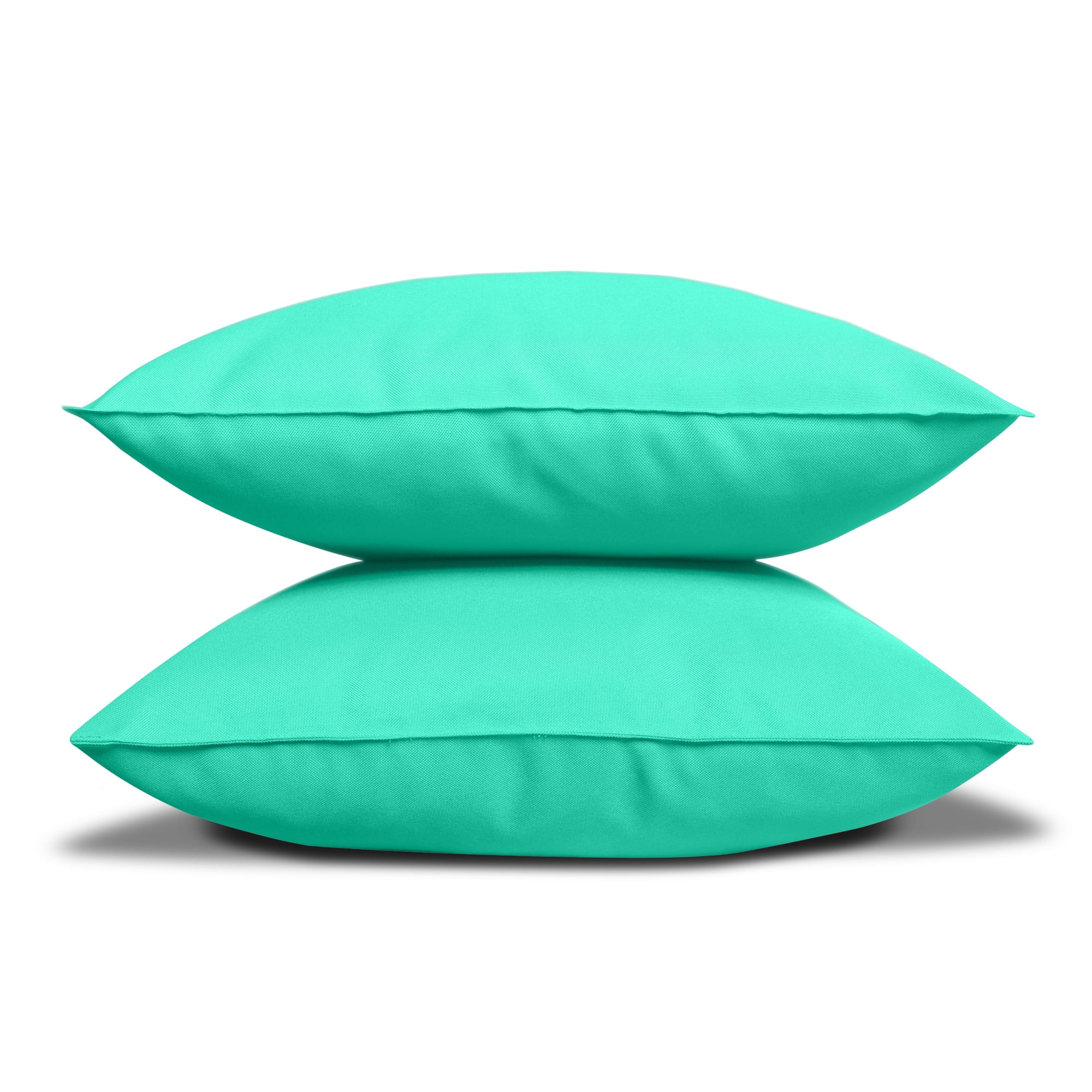 Pack of 2 Outdoor Decorative Throw Pillows 12 x 18 inch Stripe Aqua Lumbar  Pillows (12 x 18 Stripe, Aqua) 