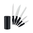 thumbnail image 2 of JS Gourmet - Ensemble de Couteaux avec Bloc de Rangement Universel, Lame en Acier Inoxydable, Noir, 2 of 3