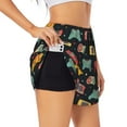 thumbnail image 2 of Haiem Retro Video Game Women's 2 in 1 Running Shorts - Lightweight Athletic Workout Gym Yoga Breathable Sports Shorts Liner with Phone Pockets-Medium, 2 of 9