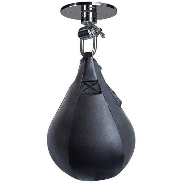 Pelota de boxeo, saco de boxeo de entrenamiento tailandés premium MMA boxeo en tailandia, con Negro