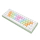 thumbnail image 5 of Teclado mecánico de 61 teclas con retroiluminación RGB, teclas coloridas, miniteclado mecánico con cable para juegos, trabajo de oficina, blanco, 5 of 5