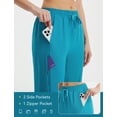 thumbnail image 5 of BALEAF Women's 17" Hiking Shorts Below Knee Bermuda Capri Pants Waterproof Lightweight Pockets Quick Dry Elastic Waist Glacier Blue XL, 5 of 7