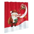thumbnail image 2 of Fmbmuo Red Christmas Shower Curtains Polyester Waterproof Decorations， Christmas Tree Modern Shower Curtain 1Pcs, 2 of 4