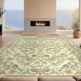 thumbnail image 2 of Design&I 5'x7' Ultra Soft Area Rug, Vibrant Traditional Border Featuring Trailing Vine Botanical None Fluffy Washable Non Shedding for Bedroom Living Room Home Office, 2 of 7