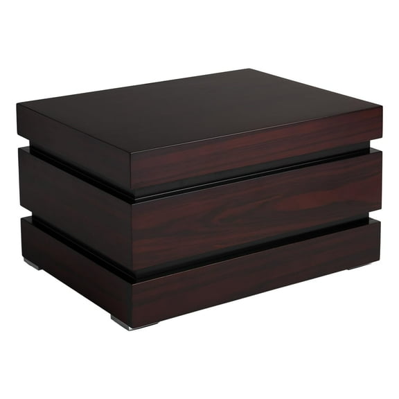 Humidor Supreme® Madison Features a Warm Rosewood Finish, Cigar capacity of 60-130 Cigars