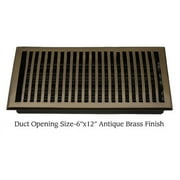Brass Elegans 116Hr Contemporary 6" X 12" Solid Brass Floor Register