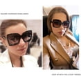 thumbnail image 4 of FEISEDYRetro Square Round Oversized Women Sunglasses Large Frame Vintage Women Shades B7075, 4 of 12