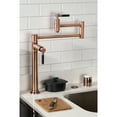thumbnail image 3 of Kingston Brass KS870DKLAC Kaiser Deck Mount Pot Filler Faucet, Antique Copper, 3 of 8