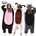 thumbnail image 2 of Pijama Extra grande XXL para hombre, tiburón, adulto, Navidad, ciervo, Animal, Panda rojo, dibujos animados, Halloween, Cosplay, mono femenino, mapache, Kigurumi, 2 of 4