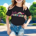 thumbnail image 2 of CAIXIA First Day Of School Shirt Toddler Boy Hello Kindergarten First/second/third Grade T-Shirt Back To School Gift Tee Short Sleeve Shirts School Tee Top Girl Summer Clothes, 2 of 5