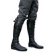 thumbnail image 2 of Men's Medieval Knee High Boots Cross Strap Lace Up Shoes Flat Cool Moto Boots42, 2 of 4