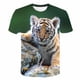 thumbnail image 1 of Trajes de tigre para niños, camisetas de manga corta con estampado de dibujos animados de verano y pantalones cortos, conjunto de dos piezas, ropa informal para niños, trajes 6T Gao Jinjia LED, 1 of 2