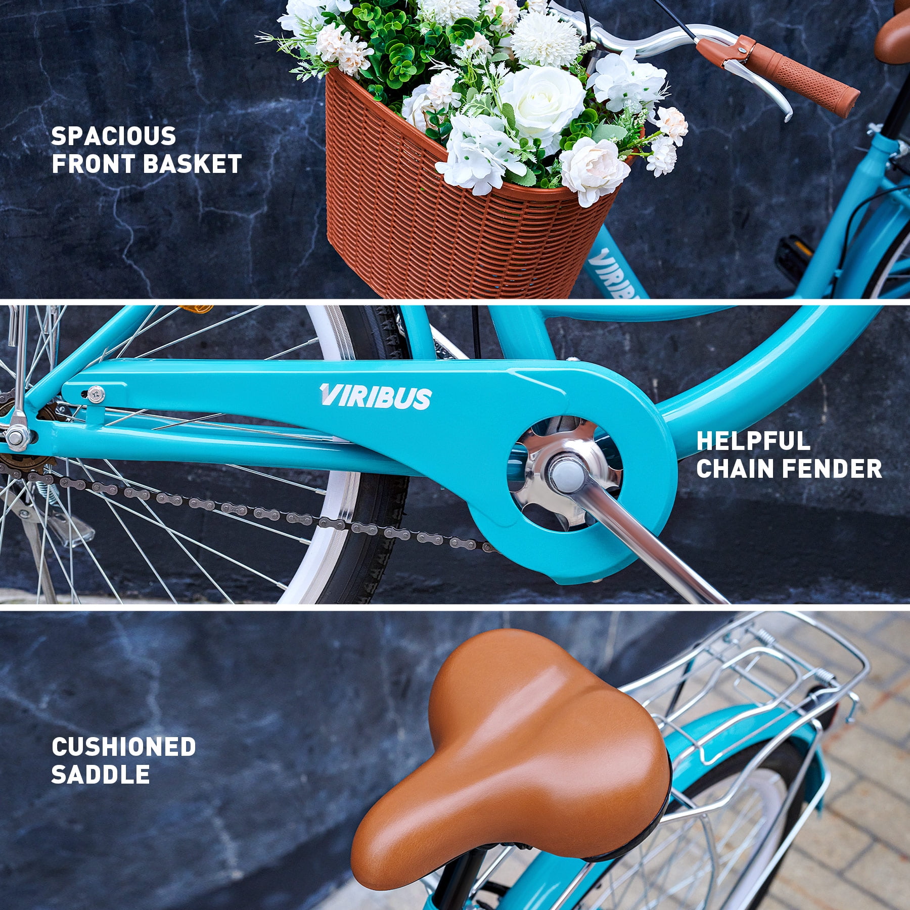 Womens teal bike online with basket