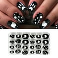thumbnail image 1 of DFC Press Nails Design Fake Long Nails Shiny Acrylic Fake Nails Full Coverage Flower Nails For Ladies And Girls 24 Pieces, 1 of 7