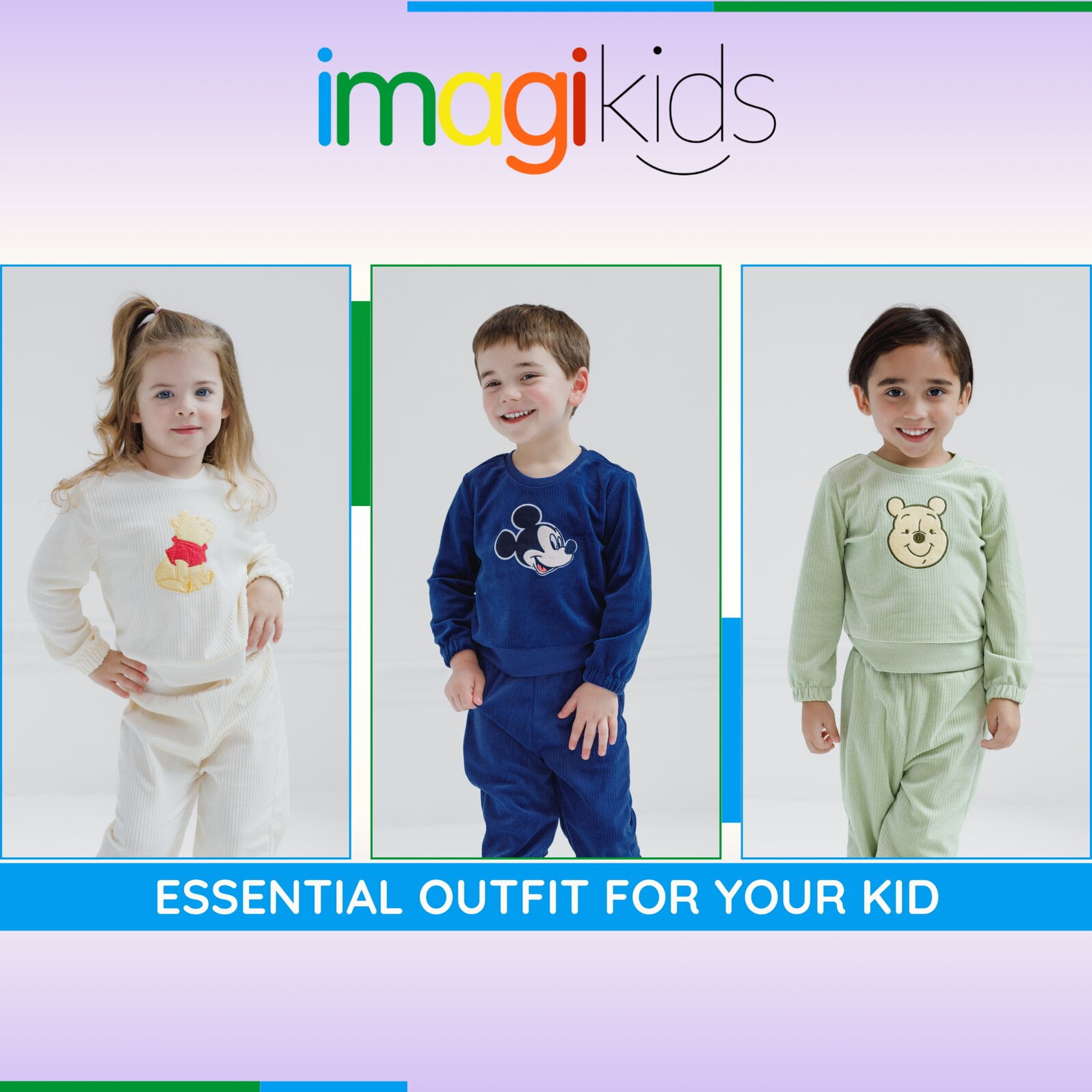 Disney Winnie the Pooh Velour Sweatshirt and Jogger Pants Outfit Set Infant to Little Kid