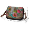 thumbnail image 2 of Vibrant Floral Eclectic Textile Vintage Crossbody Bag For Women Medium Leather Hobo Bags Shoulder Bag Classic City Leather Satchels, 2 of 8