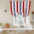 thumbnail image 2 of Tie Up Curtains for Windows Sea Turtle Stripes Valance Adjustable Balloon Curtain Red White Striped Tie Up Shades for Kitchen Living Room Bedroom Privacy Curtain Drape 34x45 Inch, 2 of 9
