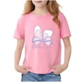 thumbnail image 2 of Spazoro Girls T-Shirts Tee, Cute Print Crew Neck Short Sleeve 100%Cotton Casual Tops for Kids Pink Size 8, 2 of 6