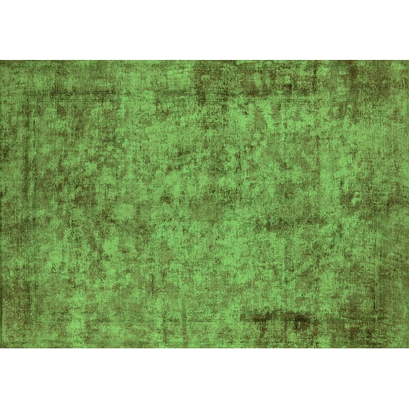 Ahgly Company Indoor Rectangle Oriental Green Industrial Area Rugs, 3' x 5'