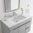 thumbnail image 2 of Pemberly Row 36" x 18" Basin Modern Ceramic Bathroom Sink in White, 2 of 4