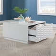 thumbnail image 4 of Pemberly Row Contemporary Engineered Wood Coffee Table in White, 4 of 14