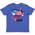 thumbnail image 3 of Inktastic Home of the Free Because My Daddy is Brave Youth T-Shirt, 3 of 5